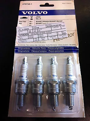 GENUINE VOLVO SPARK PLUGS X 4 270746 940 740 240 B230F B200F B230FT B200FT • $20.29