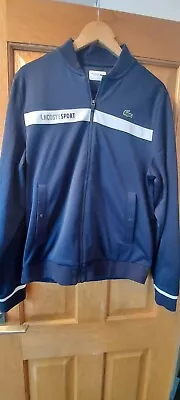 £40 • Buy Men's Lacoste Blue Long Sleeve Sport Tracksuit Top Jacket UK L