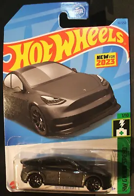Hot Wheels 2020 + Tesla Model Y EV SUV Mattel Diecast ~ S Scale Trains 1/64 #3 • $1.49