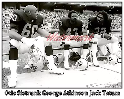 NFL 70's Oakland Raiders Otis Sistrunk George Atkinson Jack Tatum 8 X 10 Photo • $5.59