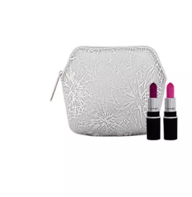 MAC Qty/Set 3 | Mini Lipsticks Retro Matte/Satin Purple Pink + Bag Travel Gift • $16