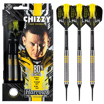Dave Chisnall 80% Tungsten Soft Tip Darts By Harrows - Choose 18g 20g Or 22g • £34.95