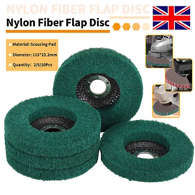 £14.93 • Buy 115mm Nylon Fiber Wheel Flap Disc Abrasive Polishing Buffing Pad F Angle Grinder