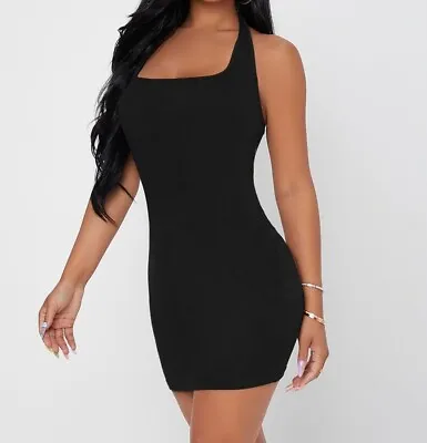 Halter Neck Backless Bodycon Party Nightclub Dress • £7.99