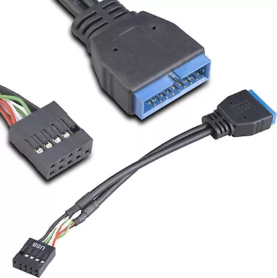 USB 3.0 To USB 2.0 Adapter Cable 19-Pin Male To 9-Pin Female Interal Motherboard • £4.99