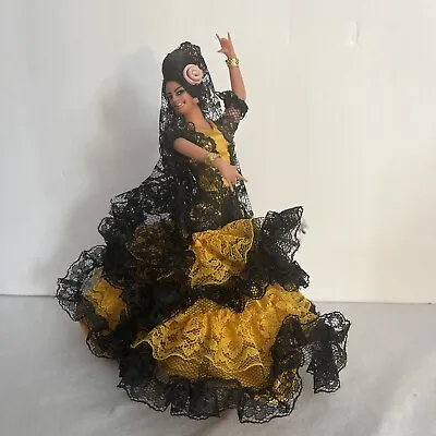 Marin Chiclana Spanish Lady Flamenco Dancer Doll Figure 7  Stands Upright • $9