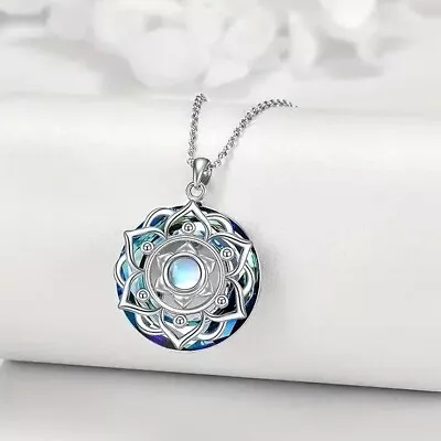 Rainbow Mystical Fire Topaz 925 Sterling Silver Charm Lotus Pendant Necklace • $19.74