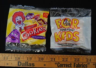 [ 1990s McDONALDLAND COOKIES - Vintage McDonald's Packages - Grimace - SEALED! ] • $15