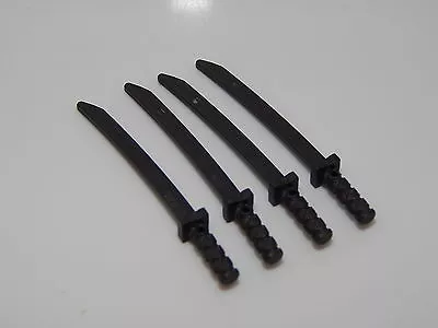 Lego Lot Of 4  Pearl Dark Gray Minifig Weapon Sword Shamshir Katana W#53 • $2.51