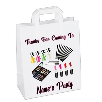 Personalised Make Up Pamper Party Bags Treat Gift Bags Birthday - ADD ANY NAME • £6.99