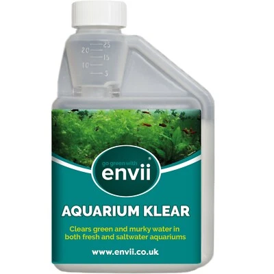 £14.99 • Buy Envii Aquarium Klear Green Water Treatment & Fish Tank Cleaner – Treats 4,000L