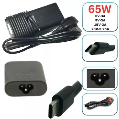 Dell DA65NM190 65W USB-C Type-C Charger With Power Lead • £19