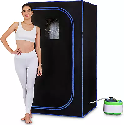 Serenelife SLISAU35BK Full Size Portable Steam Sauna –Personal Home Spa • $360.99