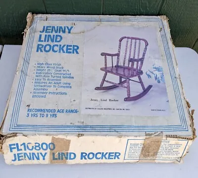 VTG 80s Wooden Jenny Lind Style Kids Rocker Rocking Chair Ages 3-9 NOS *FLAWS* • $118