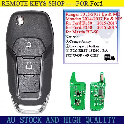 49 Chip Remote Key For Ford Ranger F150 F250 Ranger Mondeo 2014 2015 2016 2017 • $42.29