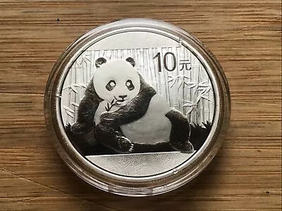 2015 China Panda 1 Ounce.999 Silver 10 Yuan In Mint Capsule • $37.95