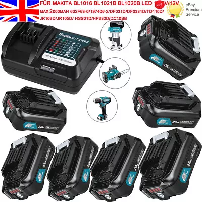 10.8V 12V Makita Battery 4Ah BL1041B BL1040B BL1021B BL1020B BL1016 CXT Charger • £50.90