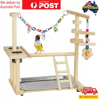 Exttlliy Parrots Bird Playground Birdcage Playstand Play Gym Parakeet Playpen • $82.79