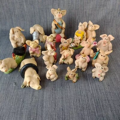 Large Piggin Collection Job Lot Bundle - David Corbridge Figures Ornaments Pigs • £25