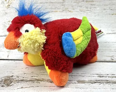 Pillow Pets Pee Wees Tropical Parrot Plush Red Yellow Mini Stuffed Bird 0146 • $13.50