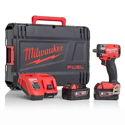 £293.63 • Buy Milwaukee M18FIW2F12-502X M18 FUEL™ 18V 1/2  Compact Impact Wrench Kit - 2x 5Ah
