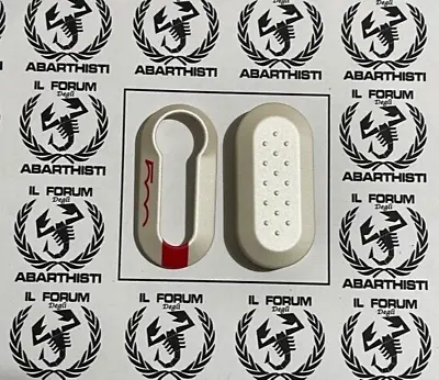 Abarth 500 595 695 Stitch Cover Key 100% Original Fiat Abarth White Red • $38.06