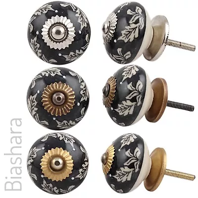 £2.60 • Buy CERAMIC DOOR KNOBS Floral Cupboard Handles Cabinet Drawer Vintage Antique Shabby