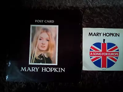 Mary Hopkin Post Card Vinyl Lp + Single. Issued On The Beatles Apple Label. 1969 • £10
