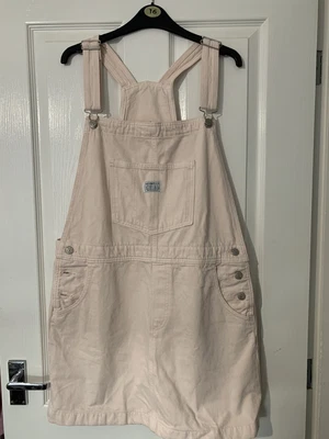 £29.99 • Buy Ladies Vintage Rare Pink Pinafore Dress Levi Strauss Two Horses Brand Size L