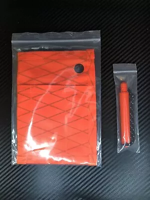 CountyComm Maratac Orange Secret Utility Double Sided Xpac Pouch +Pop Out Pen • $11.50