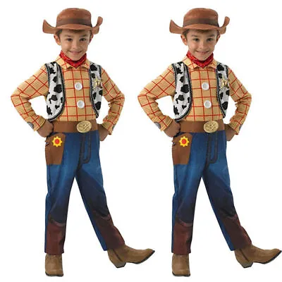 Toy-Story Woody Kids Boys Fancy Dress Up Outfit Costume Halloween Cosplay Cowboy • £17.32