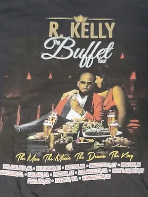 BLACK R Kelly TSHIRT Buffet Tour T Shirt XXXL 2016 Concert 2 SIDED 3XL T-SHIRT • $7.99