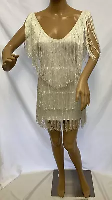 Women Sequin Fringe Flapper Dance Dress Latin Salsa Ballroom Dress - Sleeveless • $15