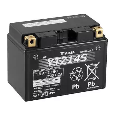 Yuasa YTZ14S (WC) 12V Factory Activated High Performance MF VRLA Battery • £101.99