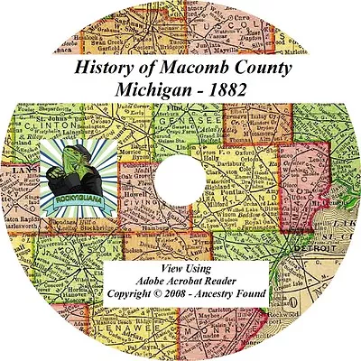 1882 History & Genealogy Of Macomb County Michigan MI • $5.95