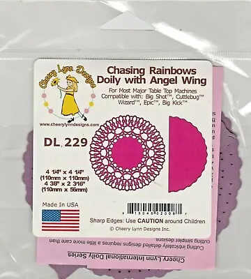 Cheery Lynn DL229 Chasing Rainbows Doily W/Angel Wing Circle Cutting Die  • £6.50