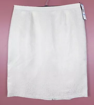 SK19163- NWT KASPER Women Cotton Nylon Metallic Pencil Skirt Shimmer Geo 20W • $20.36