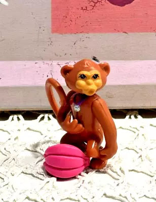 Vintage 1992 Kenner Littlest Pet Shop Pet Brown Monkey Mail Away Pet + Bananas • $20.83