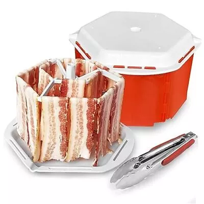 Bacon Cooker For Microwave Oven  Large Capacity Microwave Bacon Cooker Tray  • $30.29