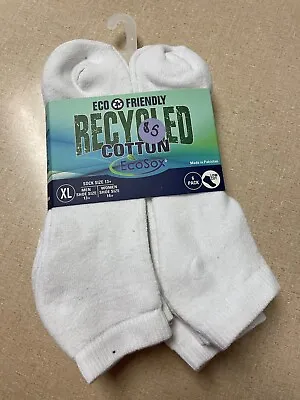 EcoSox Ecofriendly Recycled Cotton Womens XL 14+ Socks Low Cut • $5