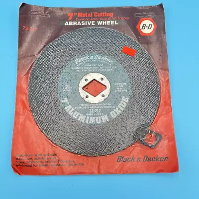 Vintage Black And Decker 7 Inch Abrasive Wheel For Metal Cutting • $11.97
