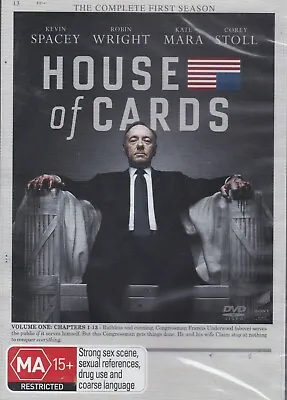 $9 • Buy House Of Cards Season 1 Dvd 4 Disc Set Kevin Spacey Region 4 New And Sealed