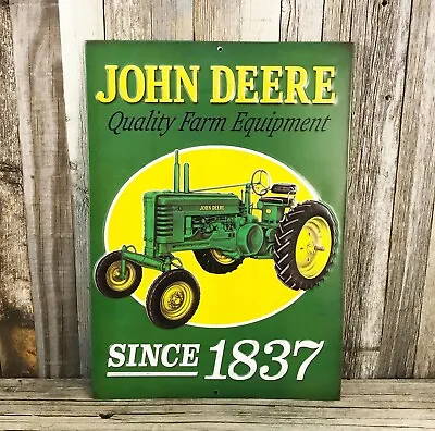 John Deere Tractors Since 1837 14  Embossed Metal Tin Sign Vintage Farm Barn New • $29.95