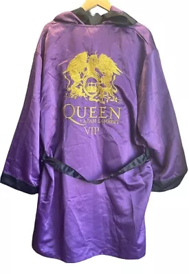 Queen Adam Lambert VIP Purple Hooded Robe Gown Souvenir Rhapsody Tour Merch. • $59.99