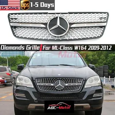 For Mercedes-Benz ML-Class W164 2009-11 ML350 ML550 Diamond Grille W/3D Emblem • $129