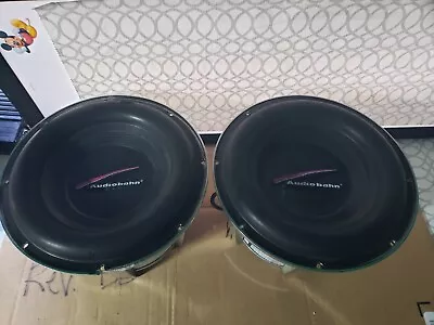 Pair ULTRA HIGH EXCURSION Subwoofer Audiobahn AW1005Q  (used). • $300