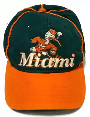 Miami Hurricanes Hat Cap By THE GAME Snapback Big Logo Vintage 1990s NCAA • $25.88