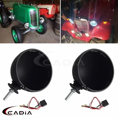 7 Inch Headlight Housing LED Bulb Bucket For Hot Rat Street Rod Roadster - Pair • $134.79