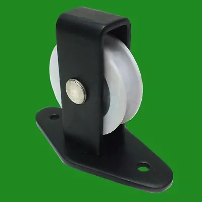 £10.45 • Buy 2x Pulley Single Nylon Wheel For Washing Line Or Rope In Steel Mounting/Fixing