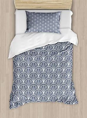 Geometric Duvet Cover Set Nautical Wave Pattern • £32.99